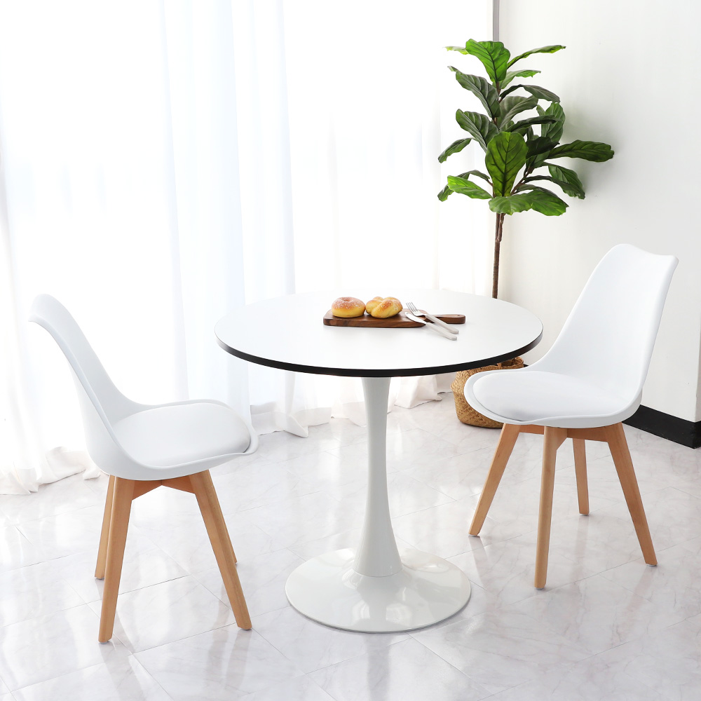 뉴 플로윙 X 도도 화이트 원형 카페 식탁 테이블 세트 600