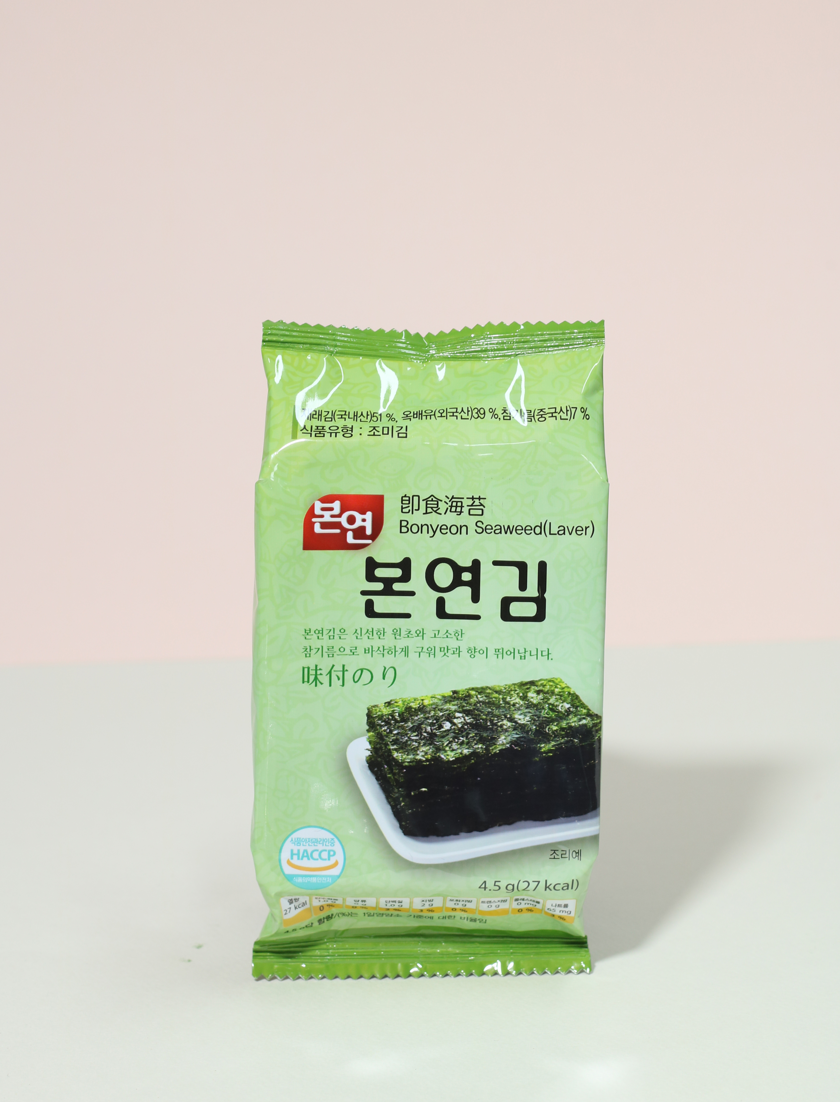 HACCP 본연푸드 본연 도시락김 4.5g 조미김 선물세트