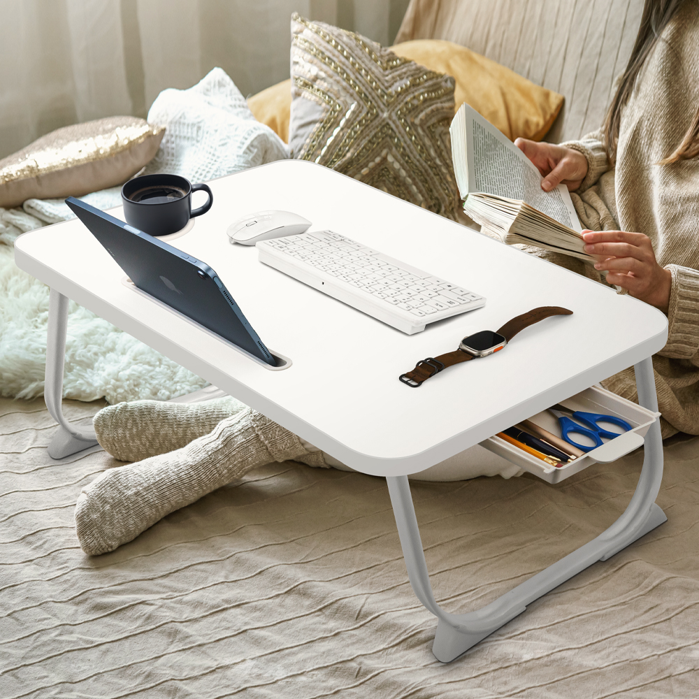 레토 접이식 테이블 슬림형 좌식 베드테이블