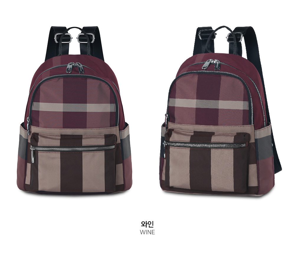 엄마 할머니 나들이 외출 여행 아담한 패턴 백팩 여대생 대학생 직장인 여성 백팩 가방 - 상세 이미지 3