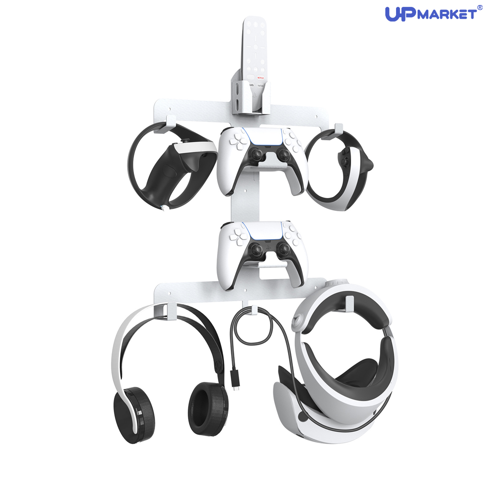 PS VR2 벽걸이 멀티 거치대 PS5 듀얼센스 컨트롤러 헤드셋 거치대 - 상세 이미지 5