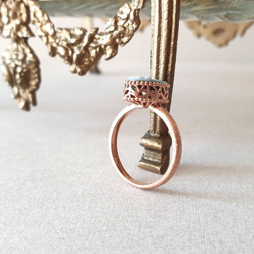 까메오 반지 14K 핑크골드 [그레이스r] - 상세 이미지 3