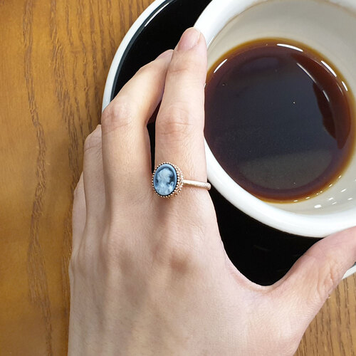 까메오 반지 14K 핑크골드 [그레이스r] - 상세 이미지 5