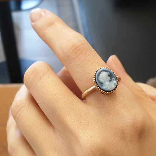 까메오 반지 14K 핑크골드 [그레이스r] - 상세 이미지 2