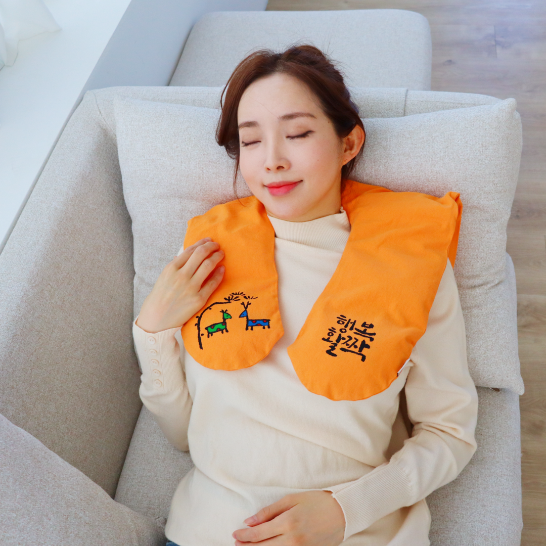 들꽃잠 등 어깨 찜질팩 행복활짝 허리 배 다용도 온열 팥찜질