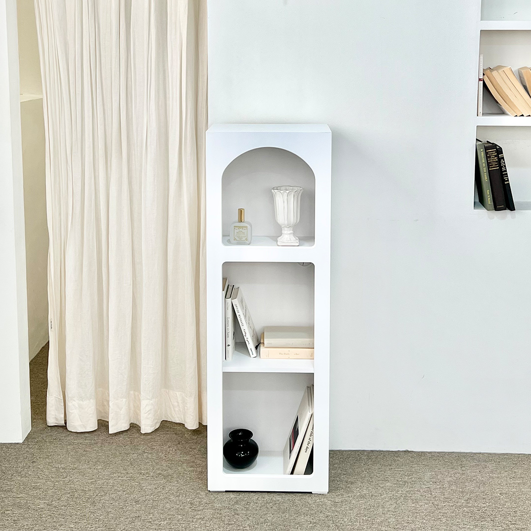 윈썸 달리아 400 틈새 좁은 수납장 인테리어 타공형 3단 장식장