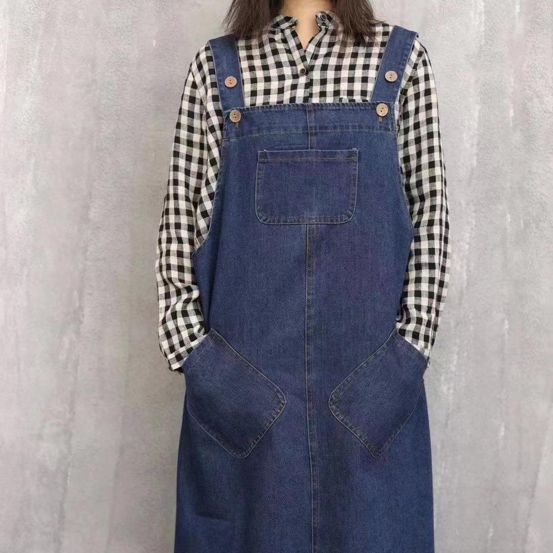 하마마스 포켓 데님멜빵원피스 미시옷 여성의류 - 상세 이미지 2