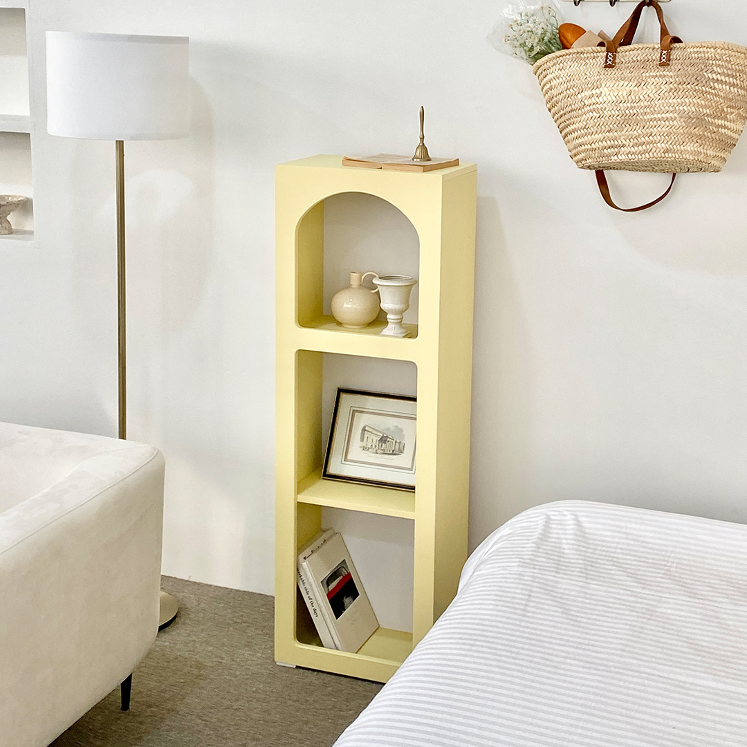 윈썸 달리아 400 틈새 좁은 수납장 인테리어 타공형 3단 장식장