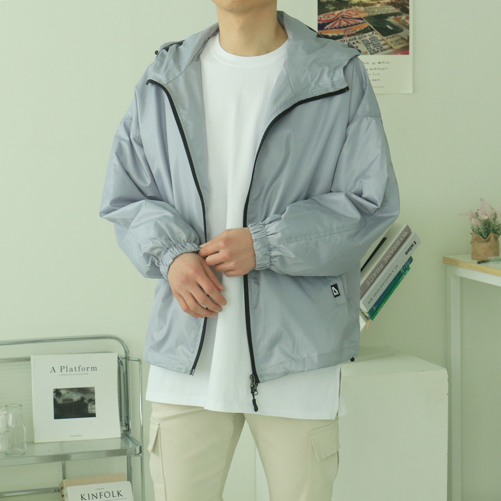 남자바람막이 커플 방수 집업후드 남자봄점퍼 이미지 2