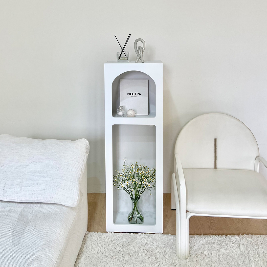 윈썸 달리아 400 틈새 좁은 수납장 인테리어 타공형 3단 장식장