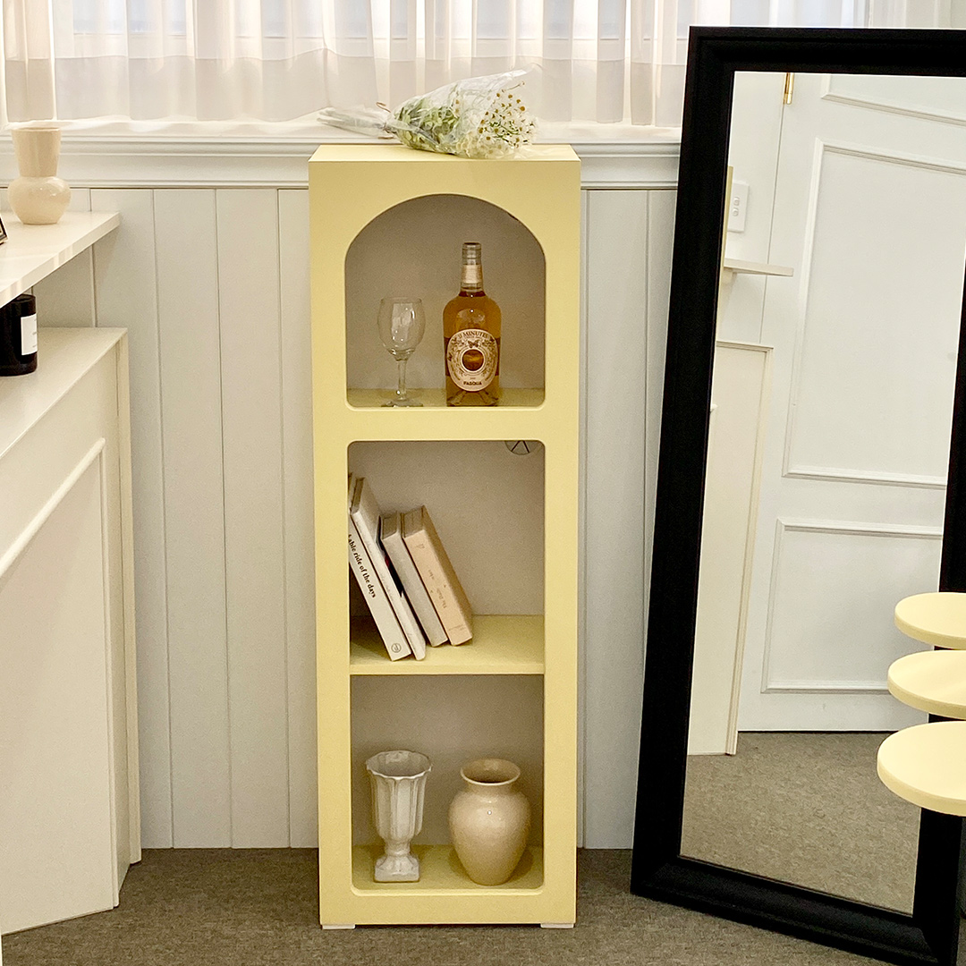 윈썸 달리아 400 틈새 좁은 수납장 인테리어 타공형 3단 장식장