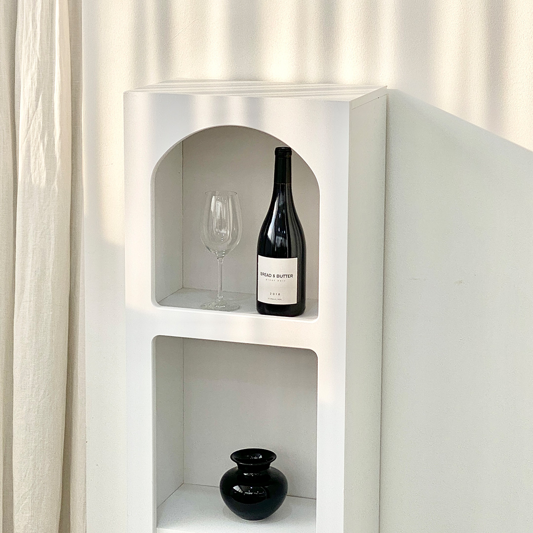 윈썸 달리아 400 틈새 좁은 수납장 인테리어 타공형 3단 장식장