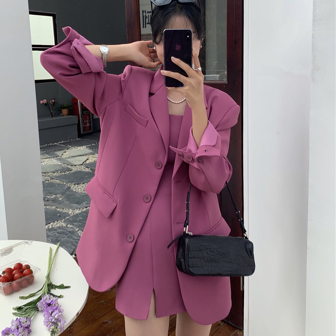 데일리 오버핏 파스텔 화이트자켓 (5color) 이미지 4
