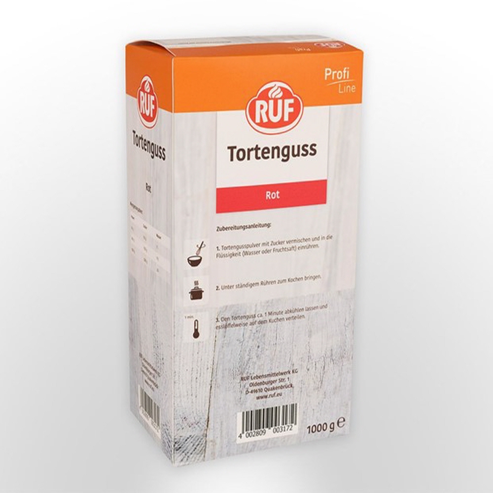 루프 토르텐구쓰 타르트 케이크 무젤라틴 RUF Tortenguss 레드 투명 클라 1kg - 상세 이미지 2