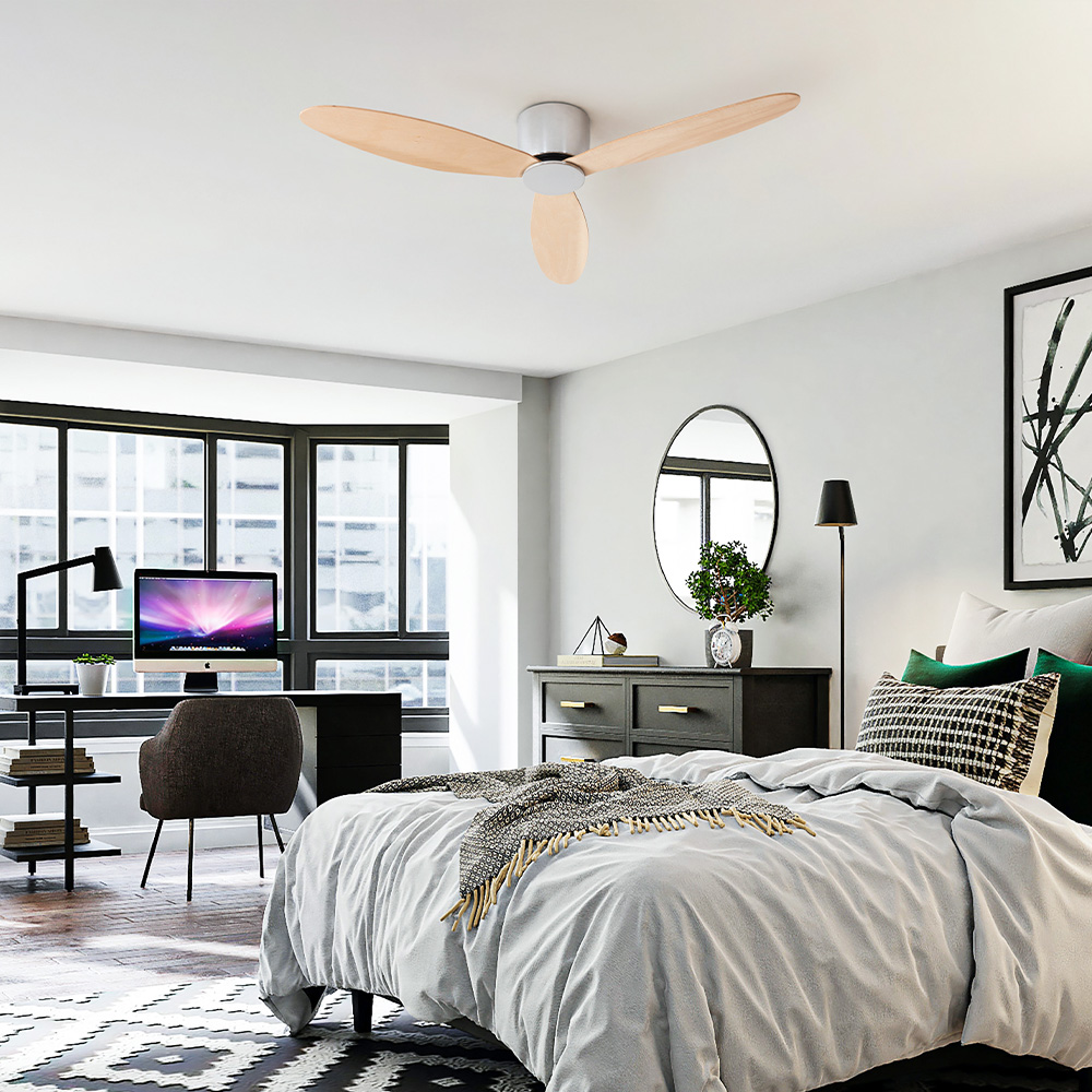 윈드케어 에어로 아크 우디 실링팬 리모컨 선풍기 (화이트) 이미지 4