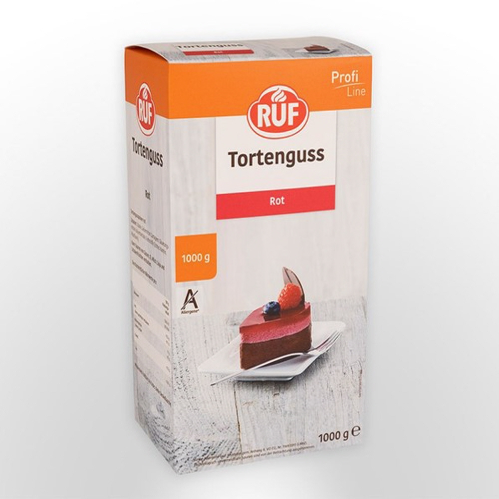 루프 토르텐구쓰 타르트 케이크 무젤라틴 RUF Tortenguss 레드 투명 클라 1kg - 상품 이미지