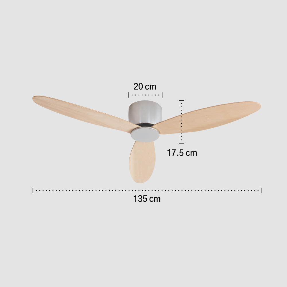 윈드케어 에어로 아크 우디 실링팬 리모컨 선풍기 (화이트) 이미지 3