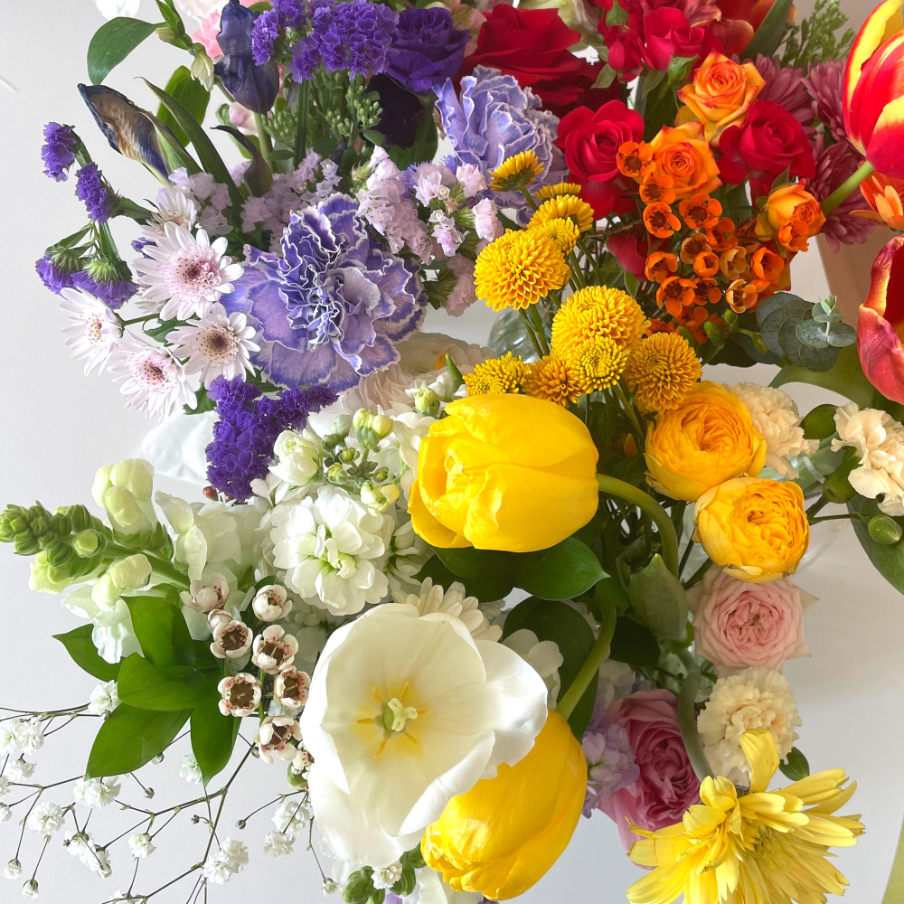 원하는 색 생화 꽃다발 양재꽃시장 라넌큘러스 리시안셔스 튤립 졸업식 입학식 꽃집 꽃배달