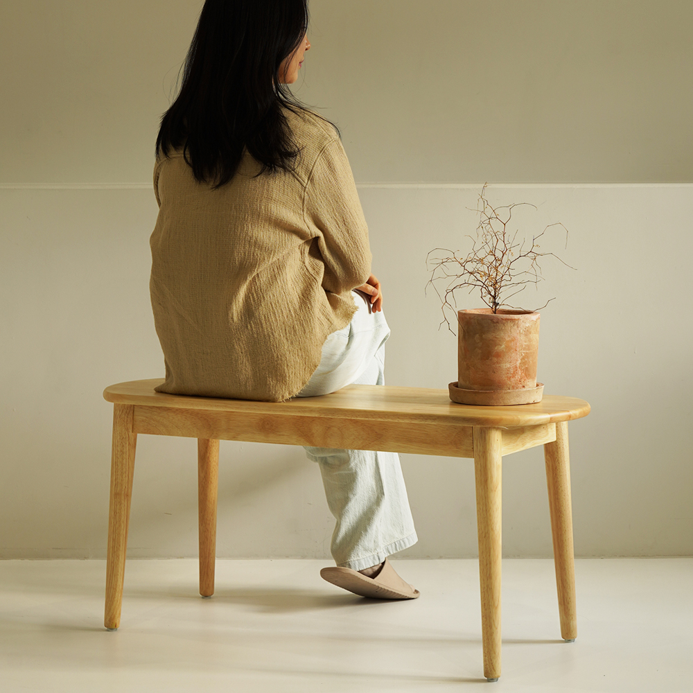 자야캠핑 카야니 천연 원목 2인 카페 식탁 테이블 벤치