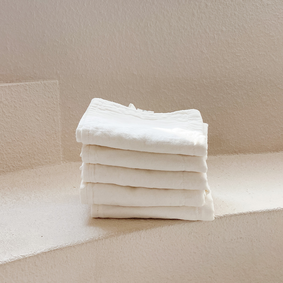 오랜 강화 소창수건 3겹 정련함 (국내산 무형광 면사 100%) 오랜라이프 oren