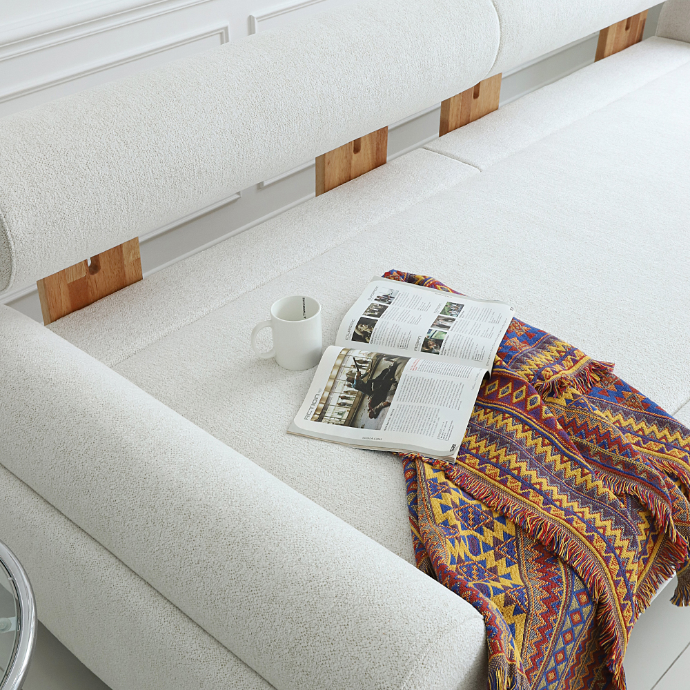 국내제작 팡스 4인용 패브릭 흙쇼파 황토 소파 온열 온돌 카우치 흙침대쇼파 CL465