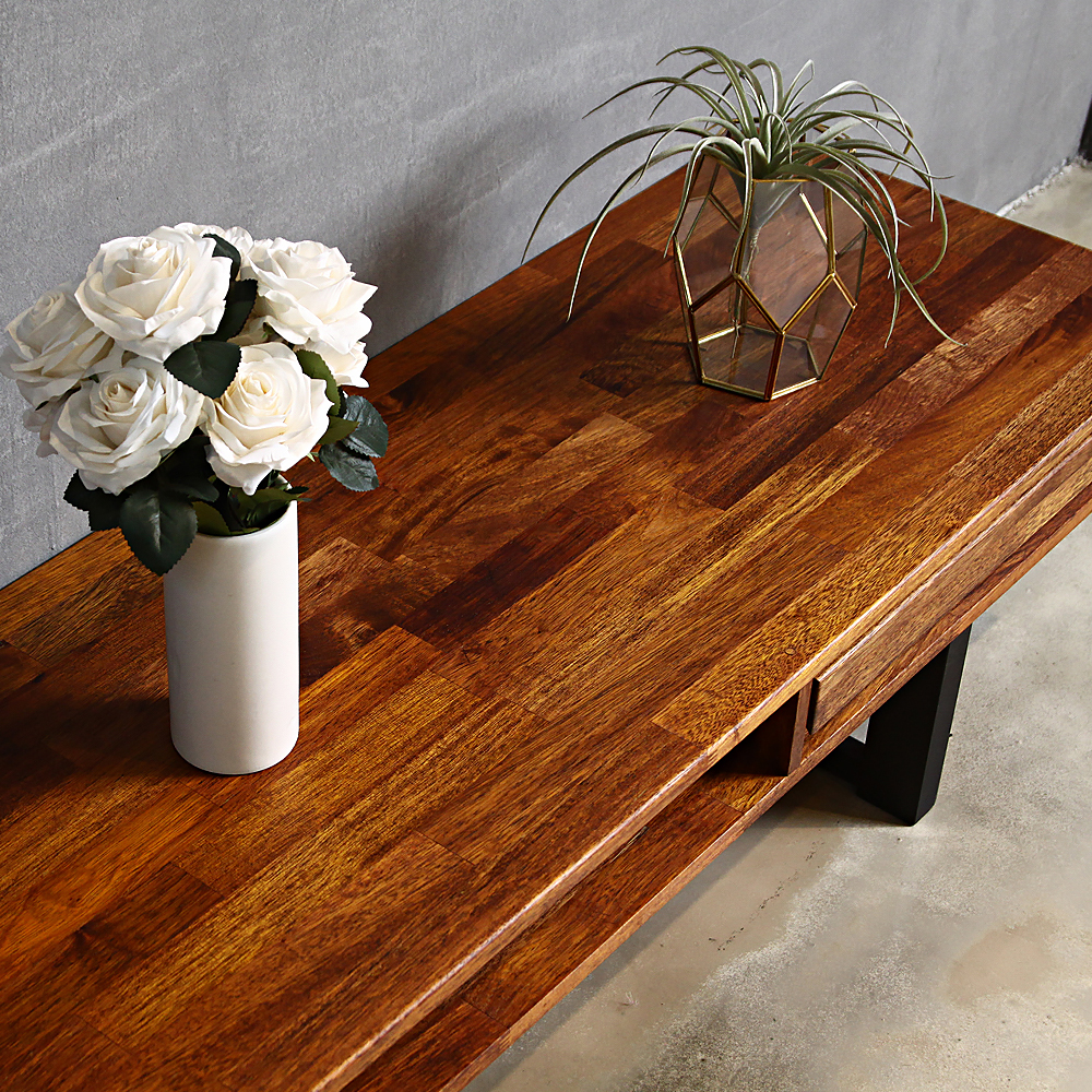 메종 멀바우 원목 서랍 낮은 거실장 2000 TV 다이 선반 CL073