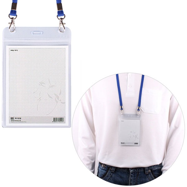 (제이명찰) 10개 고급 미디어명찰 세로 (HNJ-1177) 목걸이명찰 : 재미스쿨