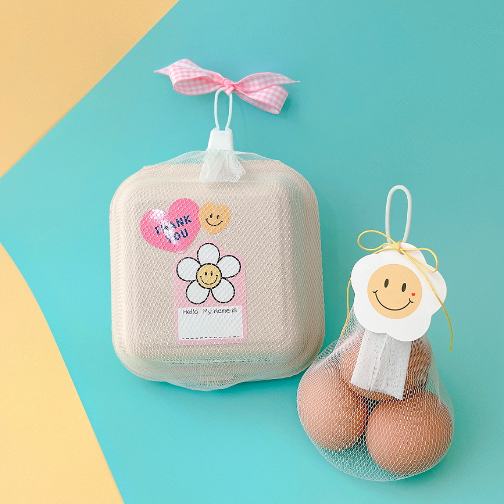 구디백 포장망 20p 망사주머니 어린이집 선물 답례품 부활절 달걀 계란 포장 제품 이미지