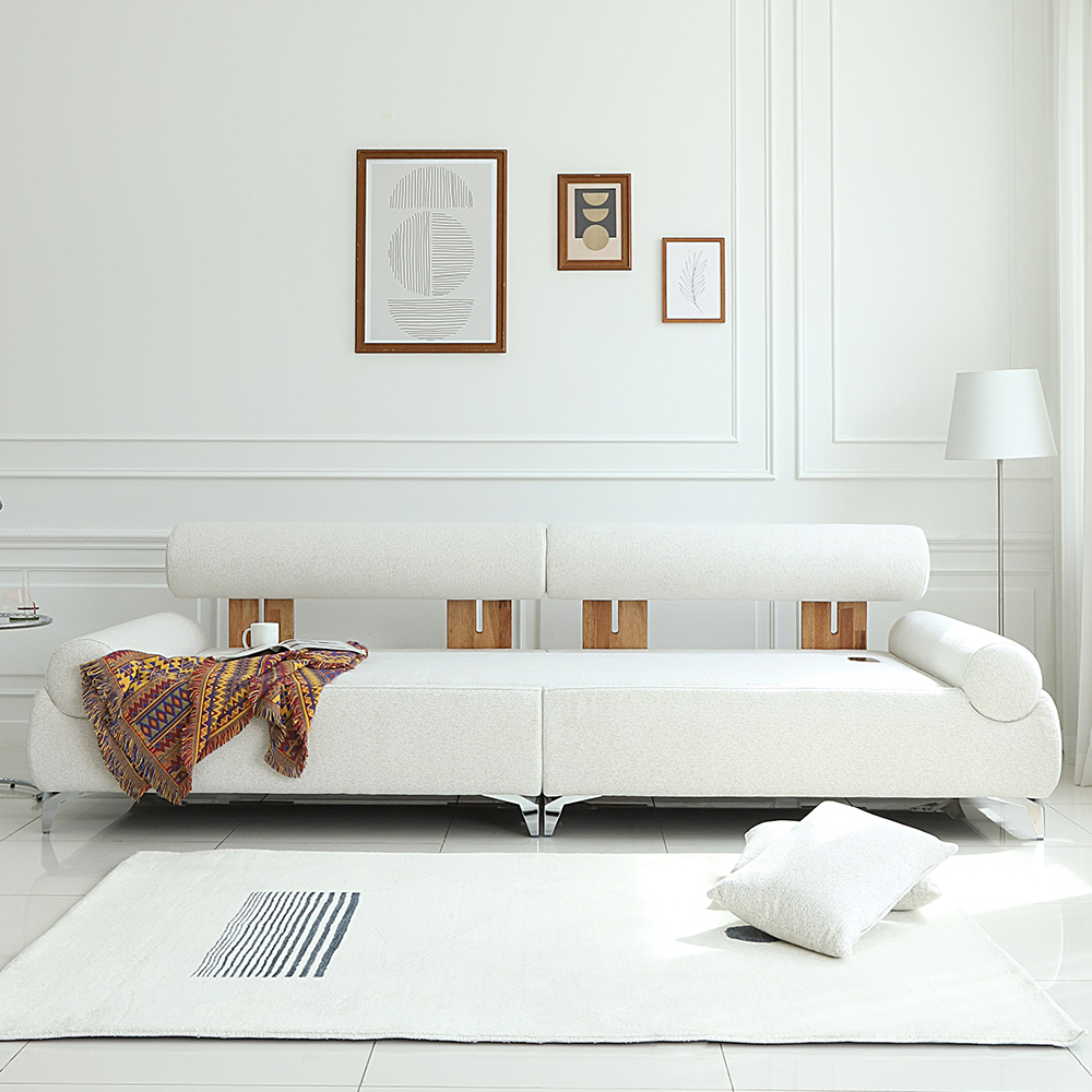 국내제작 팡스 4인용 패브릭 흙쇼파 황토 소파 온열 온돌 카우치 흙침대쇼파 CL465