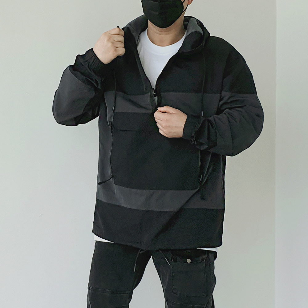 반집업바람막이 빅사이즈바람막이 아노락자켓 이미지 3