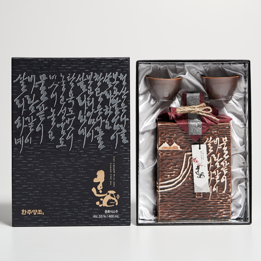 한주서각세트 35도 400ml 증류식 소주 선물 전통 한주양조(케이스, 쇼핑백포함) - 상세 이미지 4
