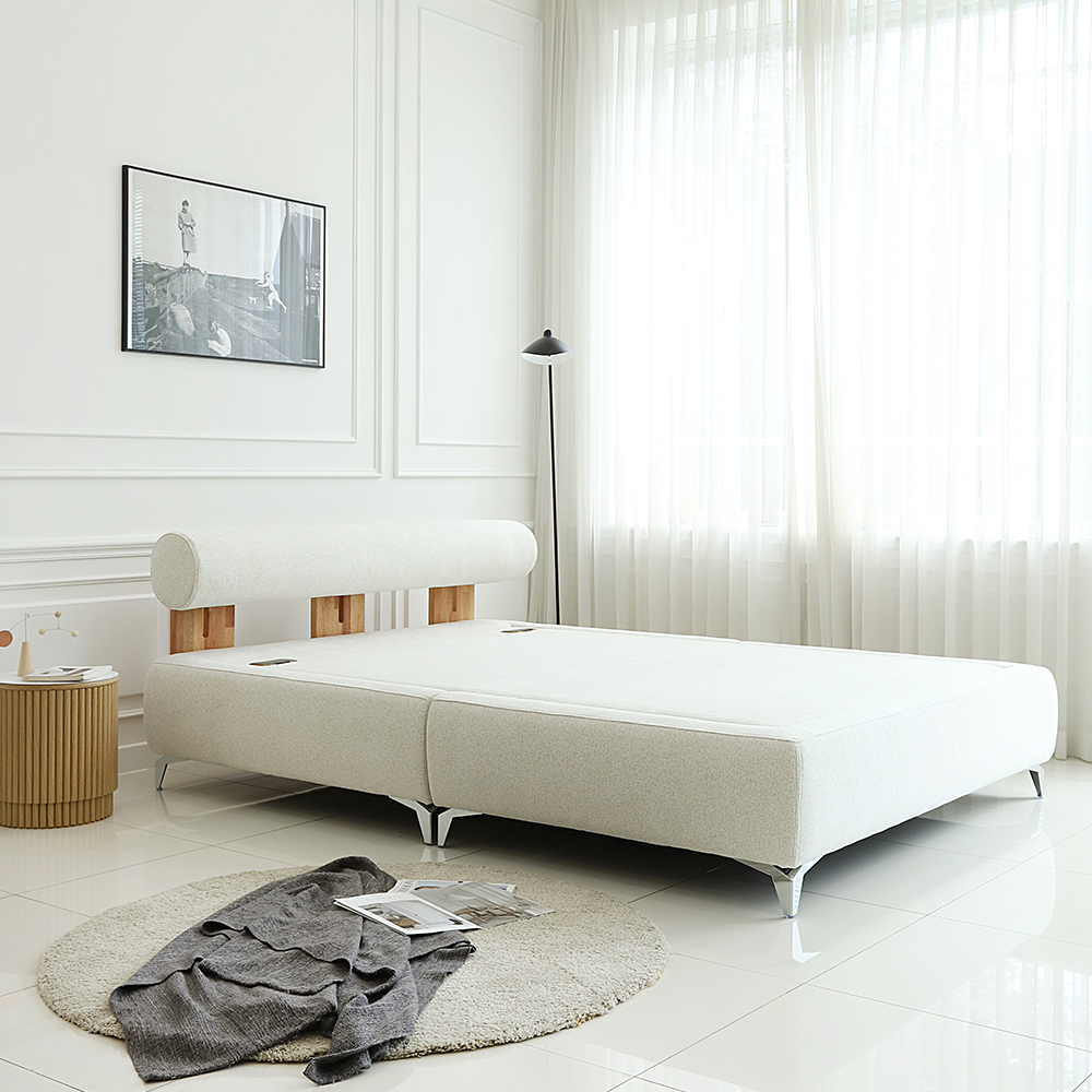 국내제작 팡스 패브릭 황토볼 흙침대 온열 황토침대 1인용 슈퍼싱글 SS CL460