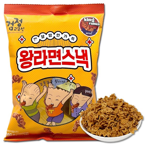 서울제과 검정고무신 왕라면 스낵 과자 160g : 골드캔디