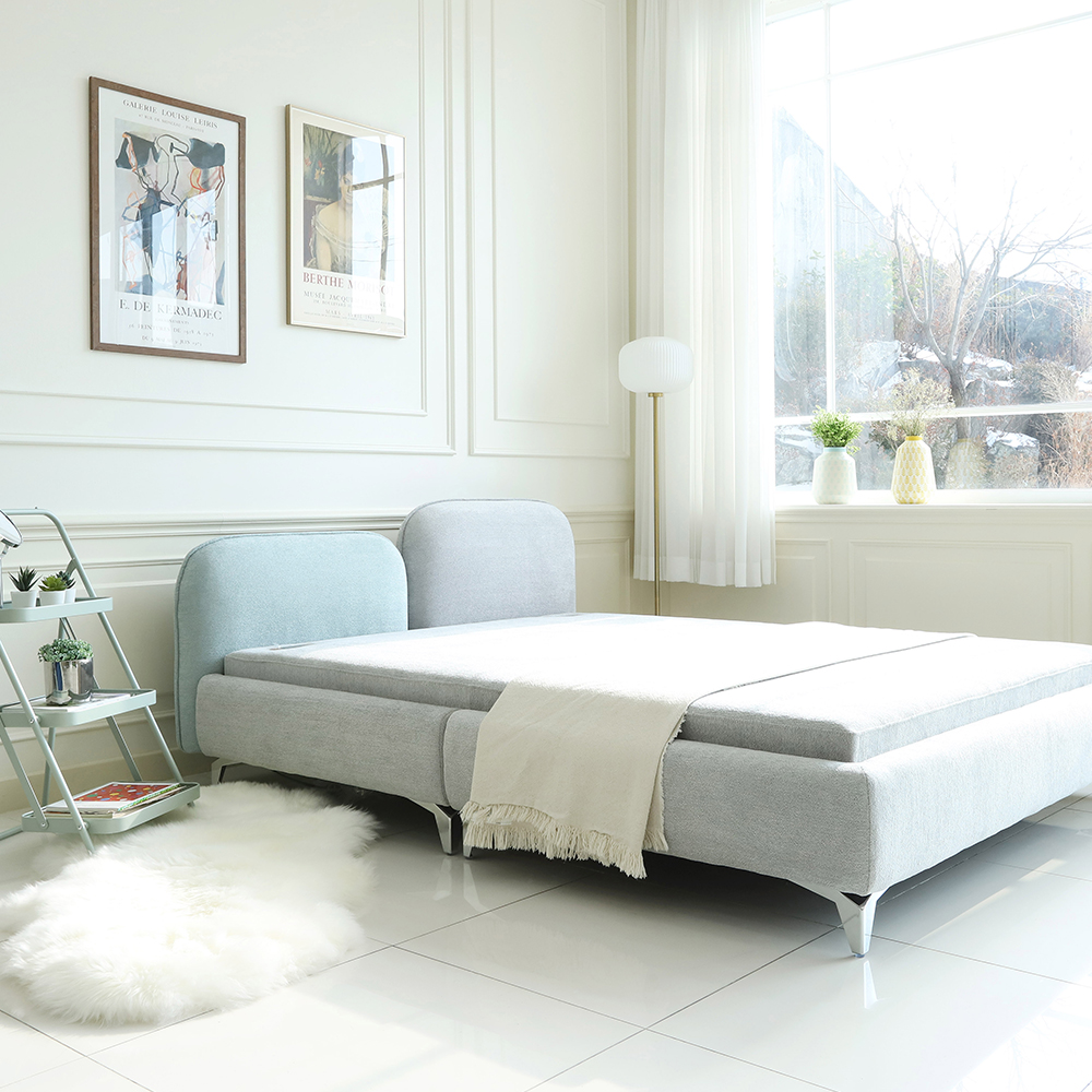 국내제작 폴센 패브릭 황토볼 흙침대 온열 황토침대 1인용 슈퍼싱글 SS CL473