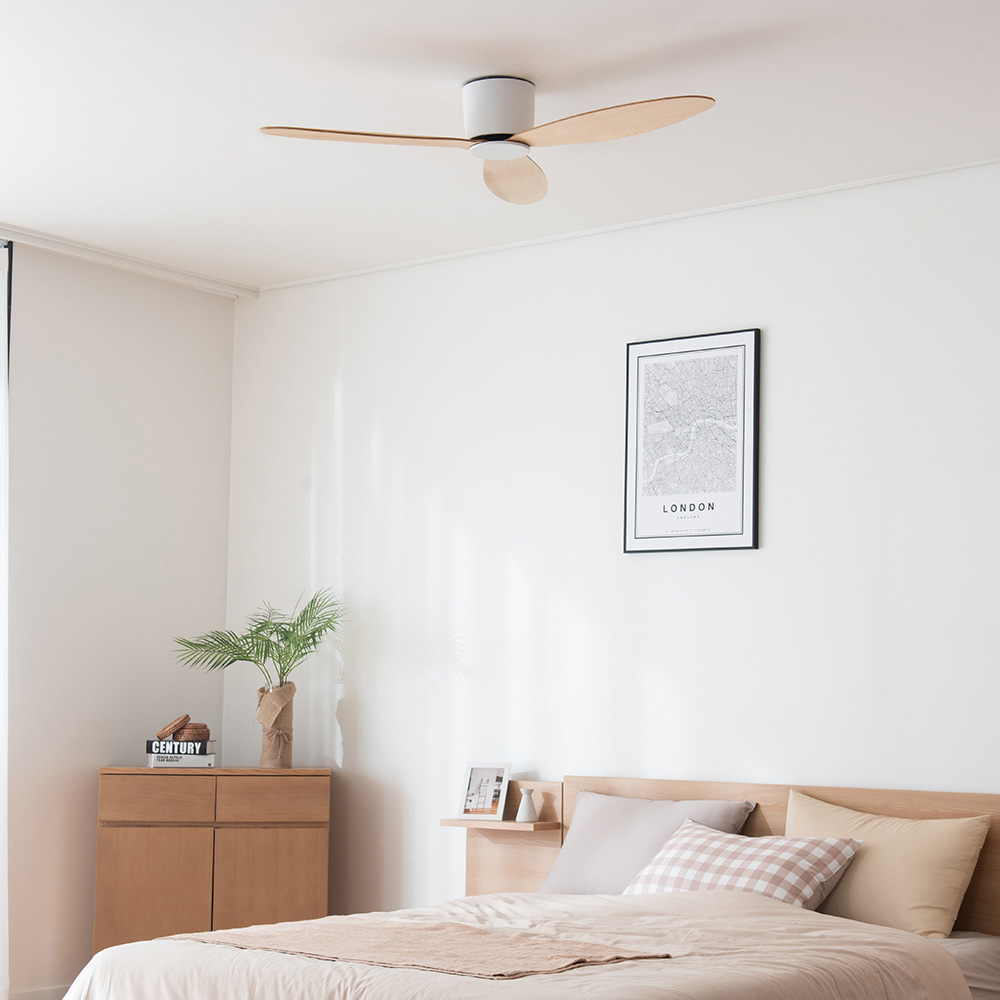 윈드케어 에어로 아크 우디 135cm 실링팬 리모컨 선풍기 (화이트) 이미지 3