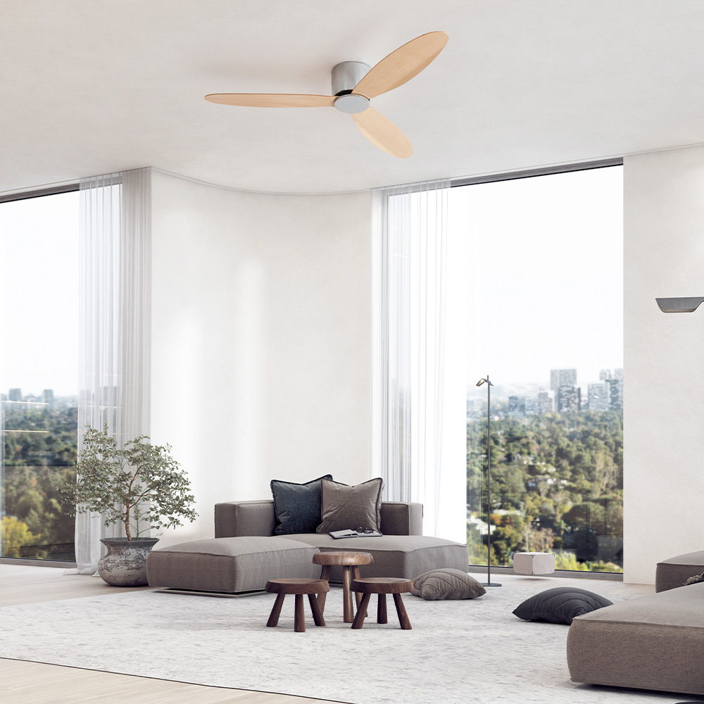윈드케어 에어로 아크 우디 135cm 실링팬 리모컨 선풍기 (화이트) 이미지 4