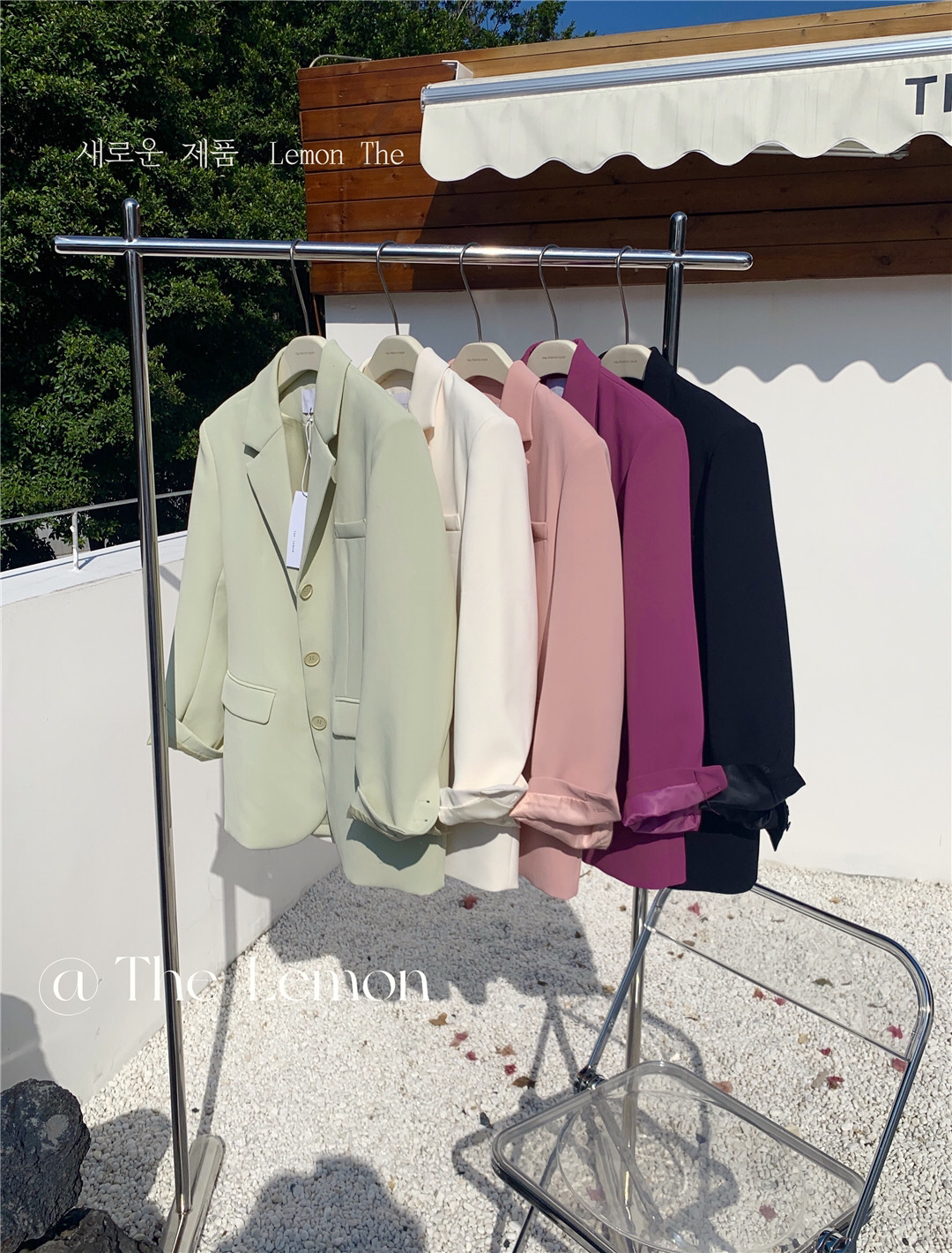 데일리 오버핏 파스텔 화이트자켓 (5color) 이미지 2
