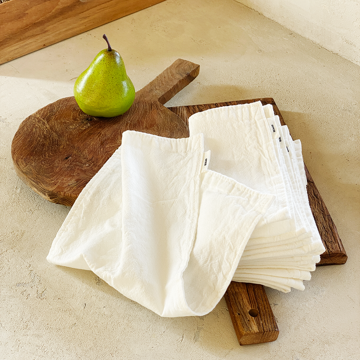 오랜 강화 소창행주 2겹 (국내산 무형광 면사) 10+1