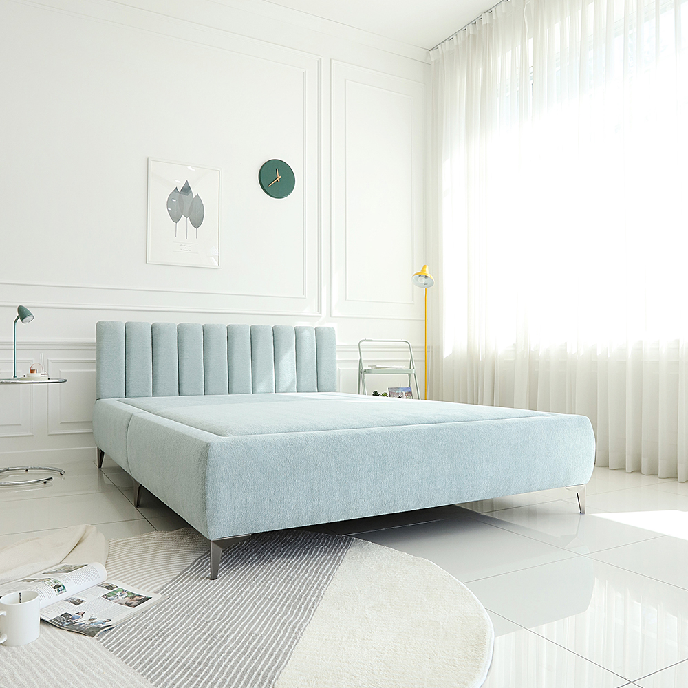 국내제작 클램 패브릭 황토볼 흙침대 온열 황토침대 라지킹 LK CL467