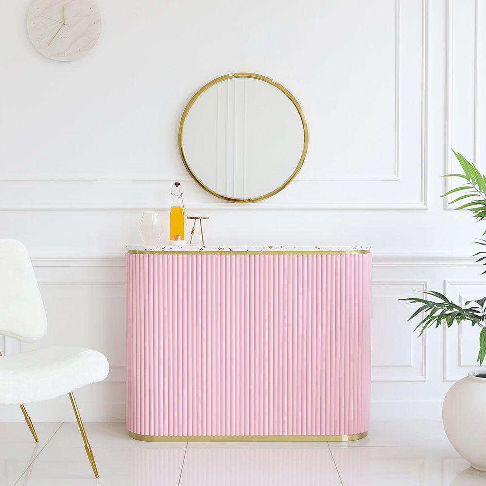 나나 테라조 템바보드 화장대 인테리어 거실 현관 슬림 콘솔 1000 CL409