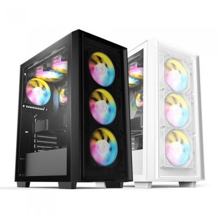 DAVEN D6 MESH 강화유리 (블랙) ATX PC케이스