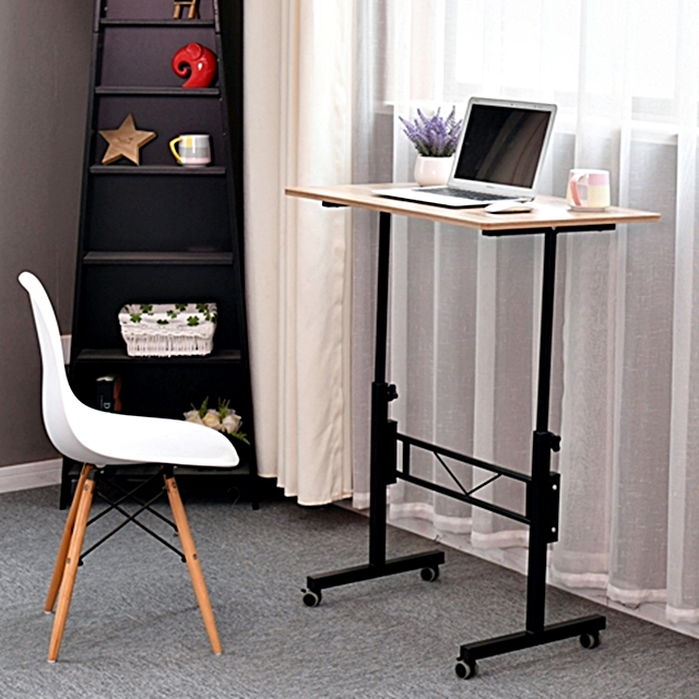 스탠딩 책상 키다리 높은 높이조절 테이블 키높이 모션 데스크 서서 일하는 80x50