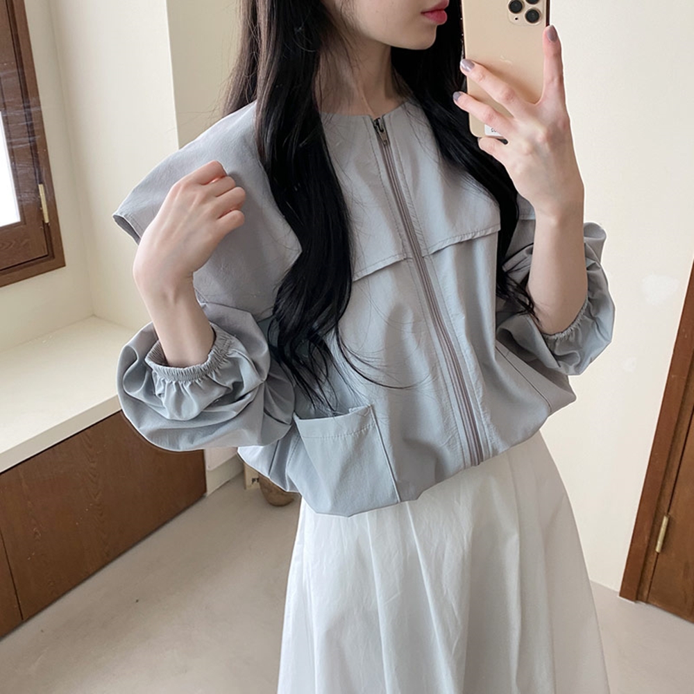 세일러 세라 빅카라 허리스트링 집업 점퍼 아우터 이미지 4