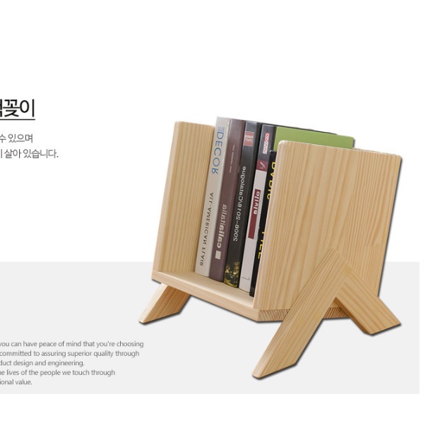 책상 위 작은 책꽂이 소형 탁상용 미니 책꽂이 선반 - 상세 이미지 4