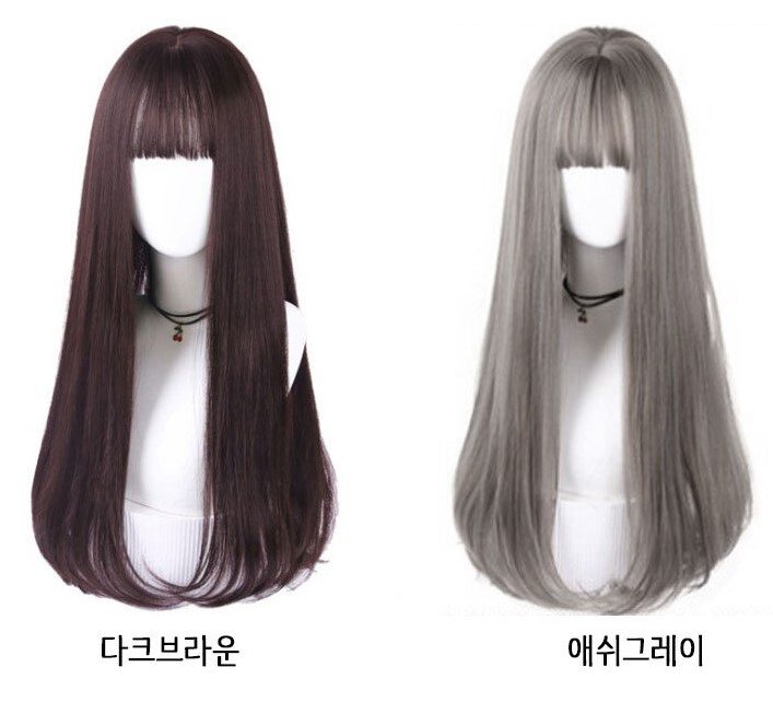 덧가발 티안나는 반가발 앞머리 롱가발 긴생머리 롱C컬 웨이브 여자 여성 - 상세 이미지 4