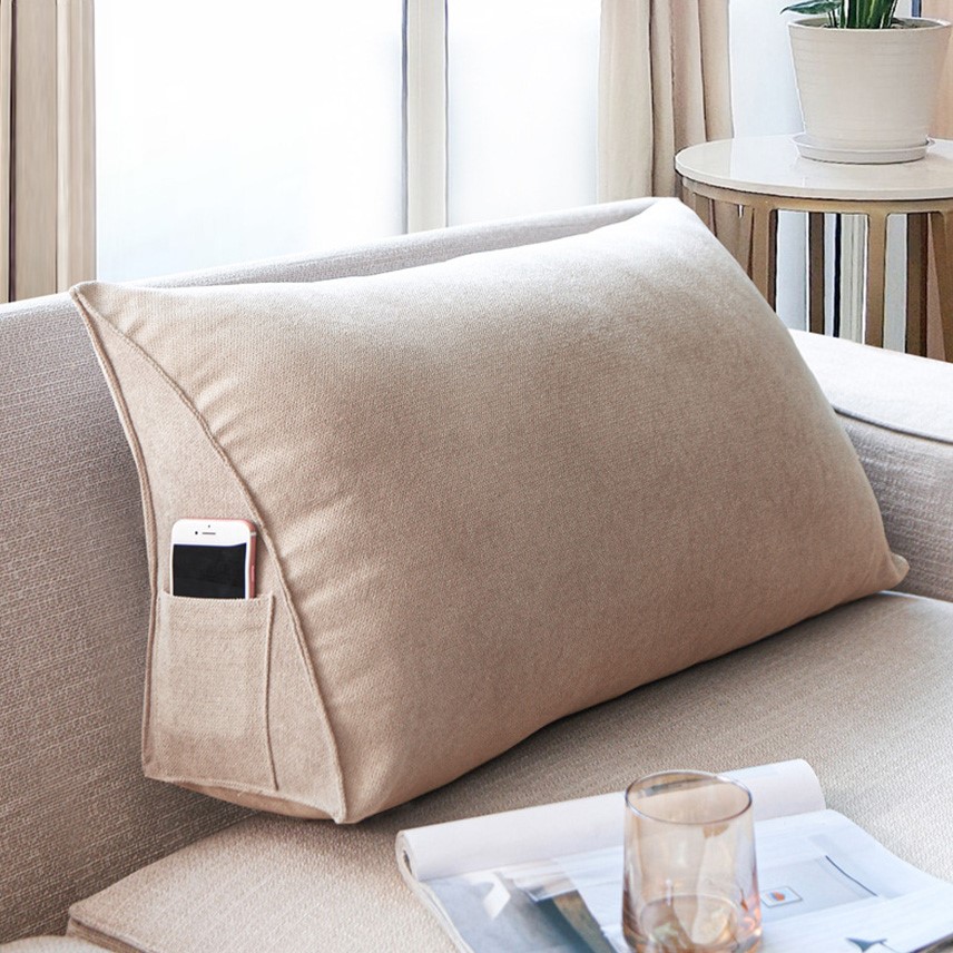 등받이쿠션 허리베개 요추전만 허리디스크 쇼파 침대 등쿠션 삼각 받침대 큰베개