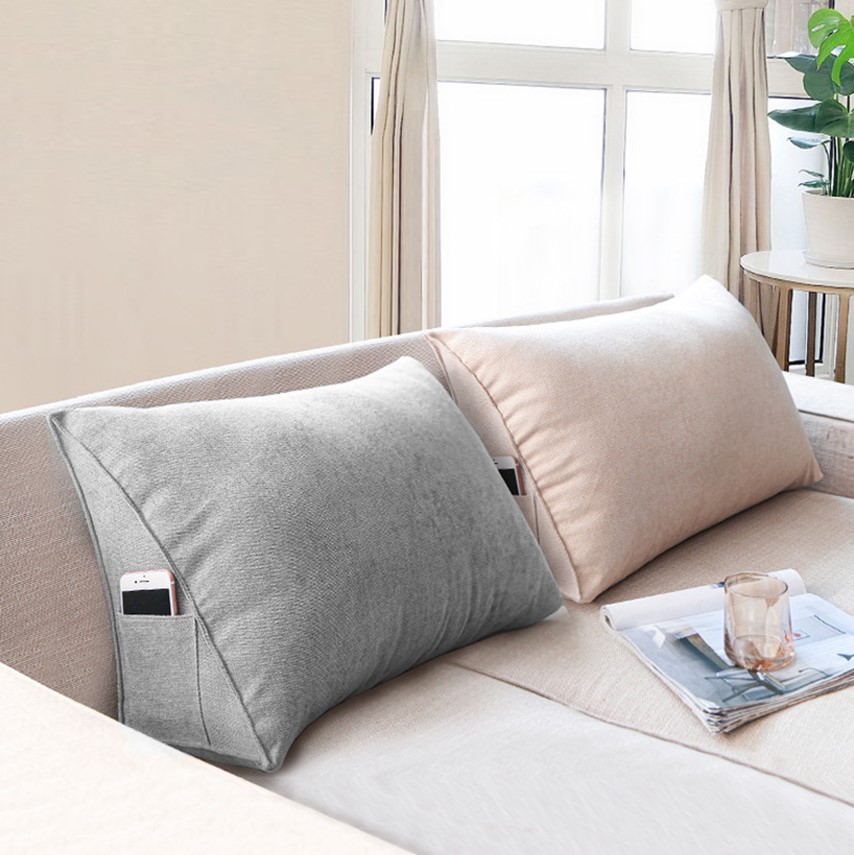 등받이쿠션 허리베개 요추전만 허리디스크 쇼파 침대 등쿠션 삼각 받침대 큰베개