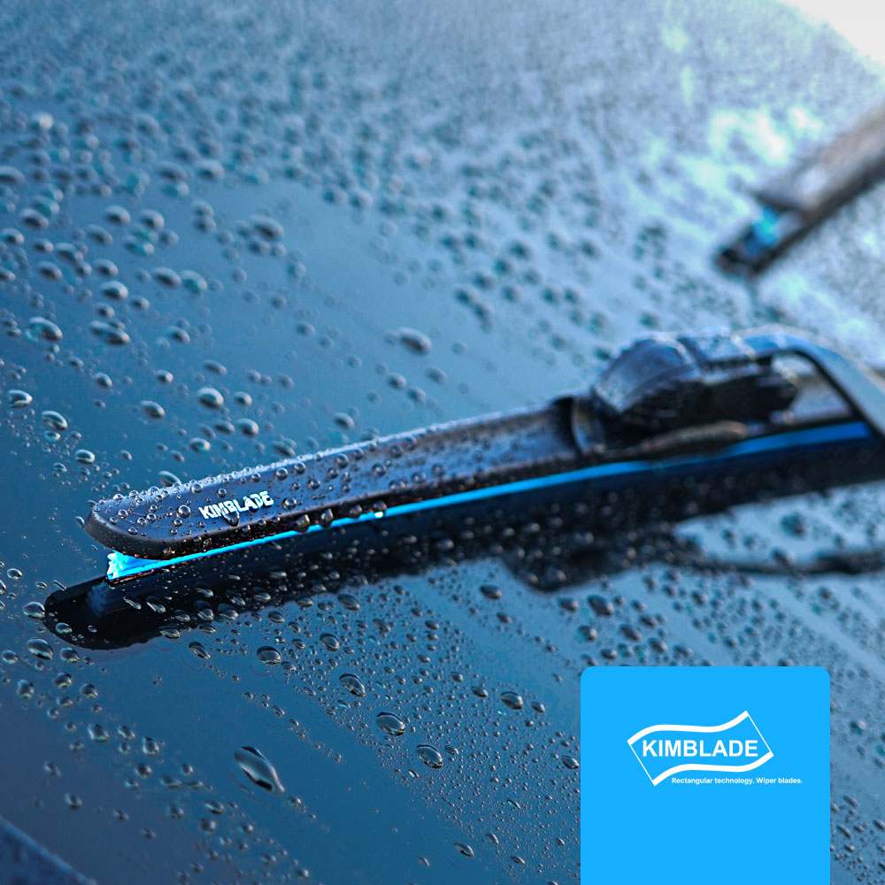 킴블레이드 오션블루 사각날 컬러 발수코팅 실리콘 와이퍼 자동차 후크 300mm KB9P 제품 이미지