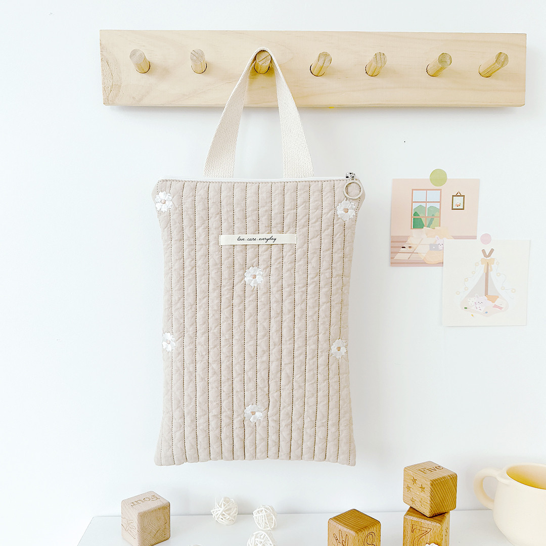 마롤로뜨 100수 누빔 손잡이 파우치 순면 국민 기저귀 가방 아기 미니 이너백 살랑데이지