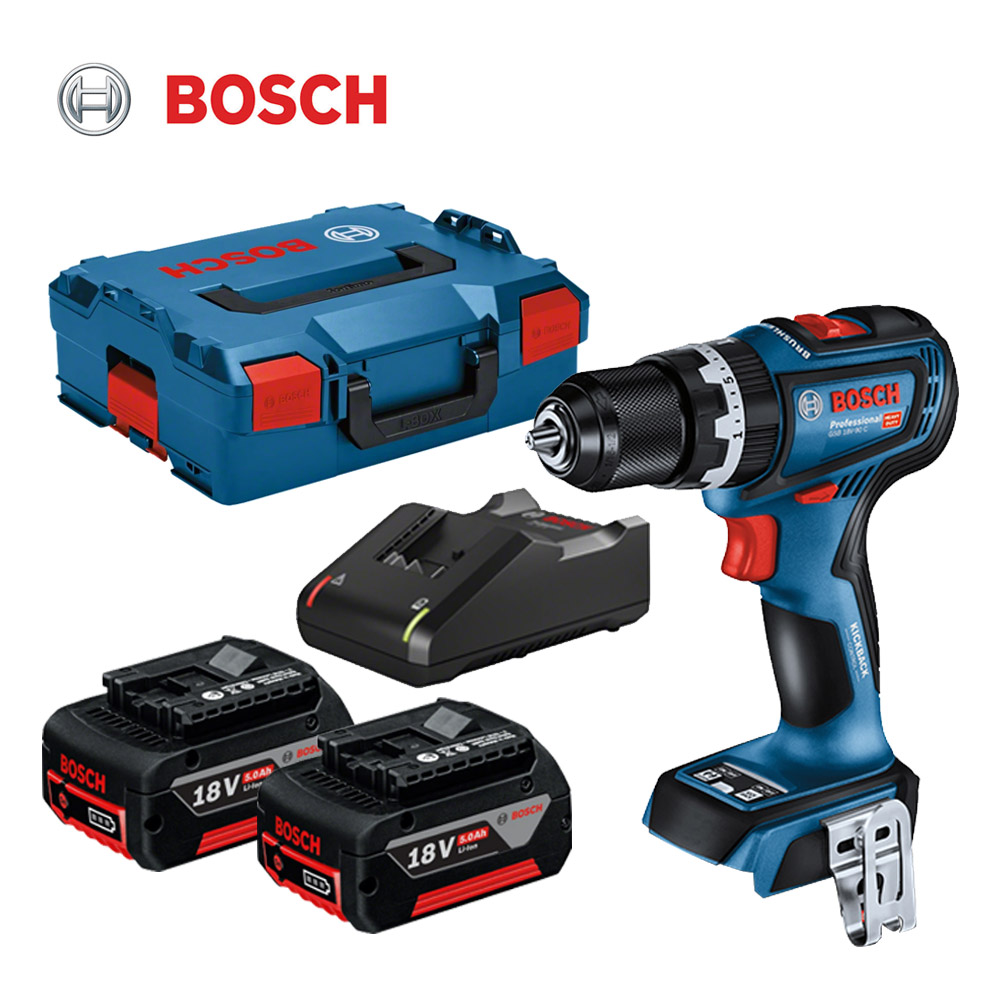 보쉬 충전 임팩트 드릴 GSB18V-90C 5.0Ah 배터리 2개